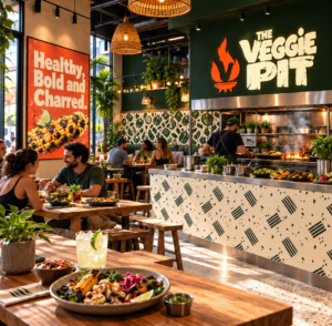 The Veggie Pit communal dining scene-1